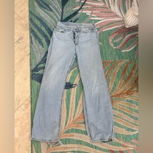 rag & bone Blue Flare Wide Leg Jeans